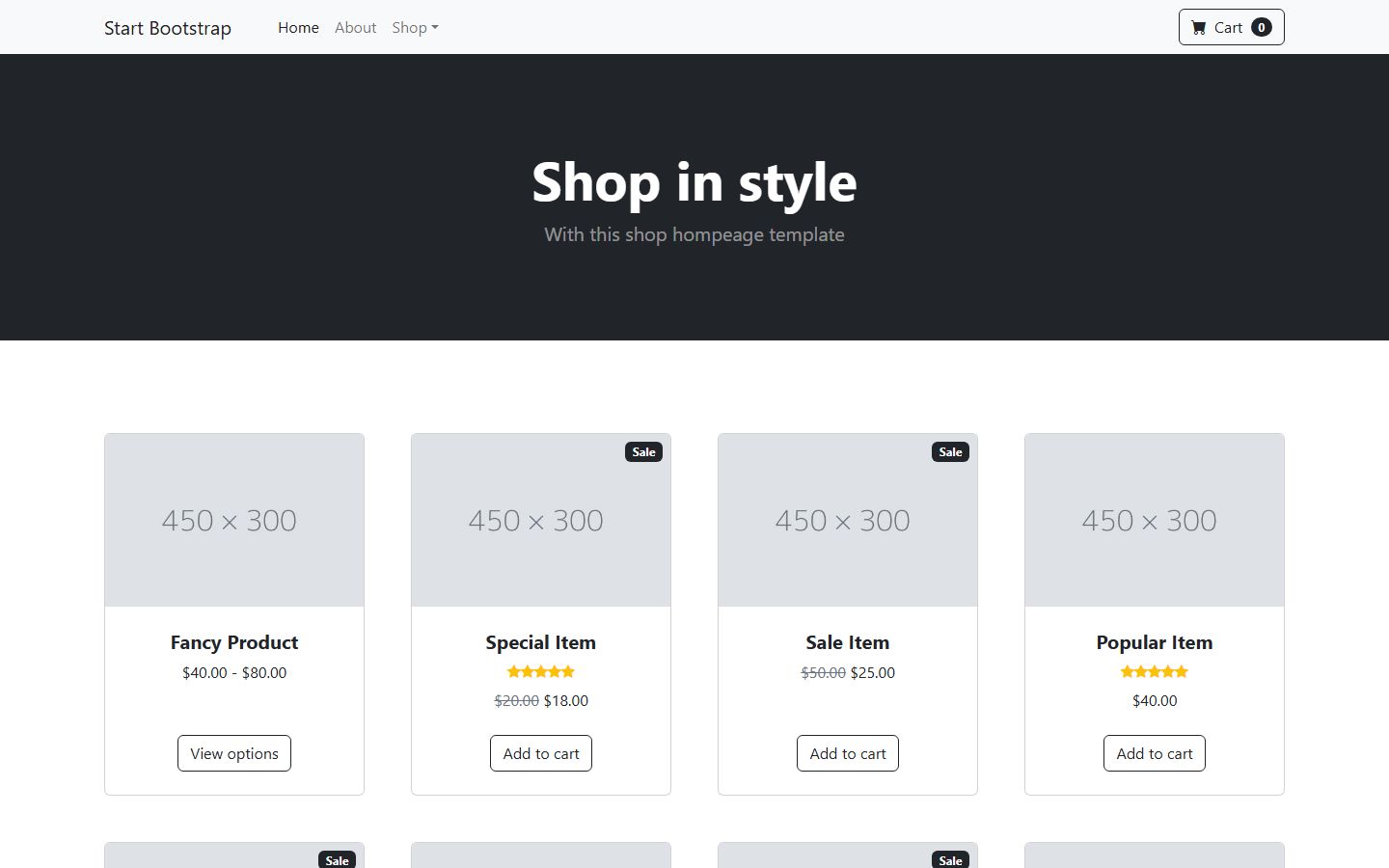 Screenshot — Online Store